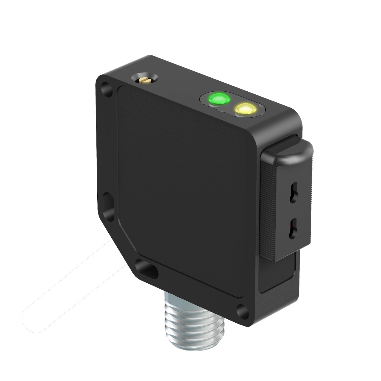 Banner Engineering Photoelectric Sensor; Plastic Fiber; Rectangular; Variable Range; 10-30VDC; PNP; LO/DO Configurable; M12 QD